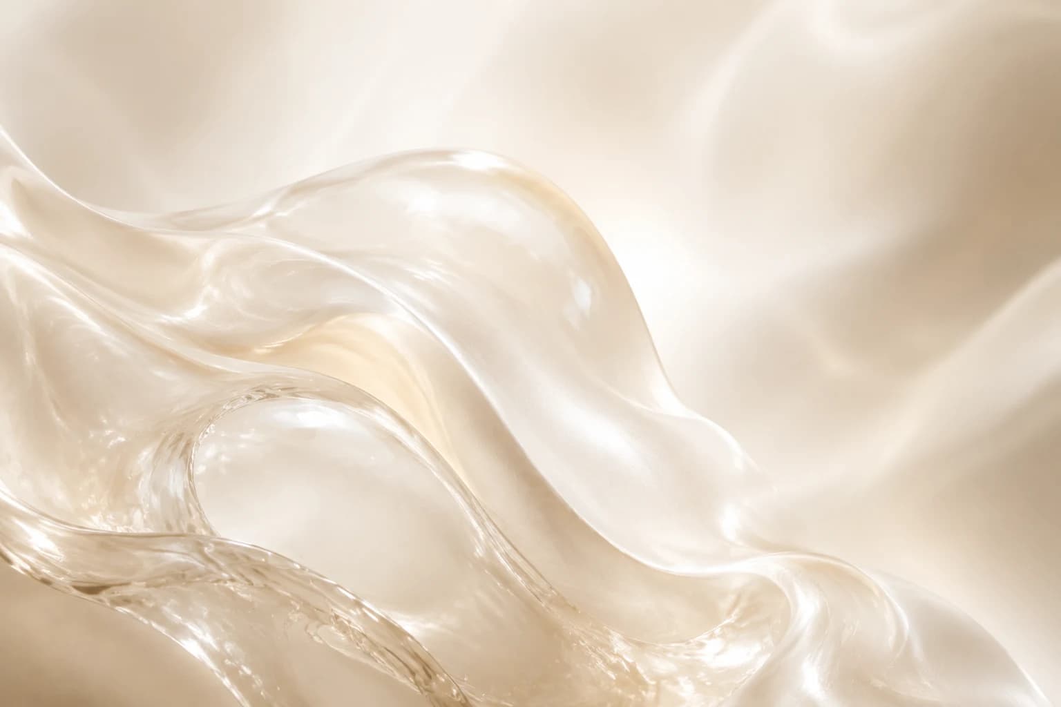 珍珠白與乳霧質感的抽象品牌視覺,非產品或設備
